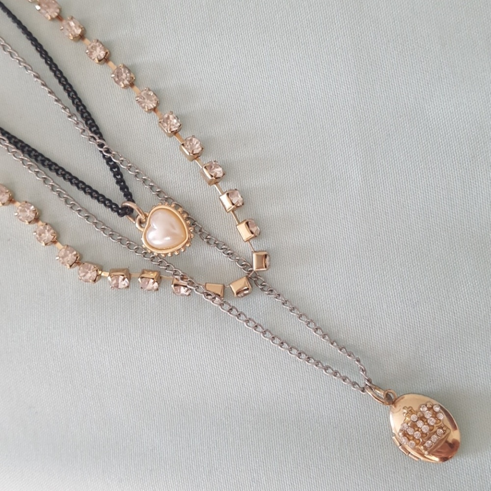 Betsey Johnson 3-Layer Locket Necklace